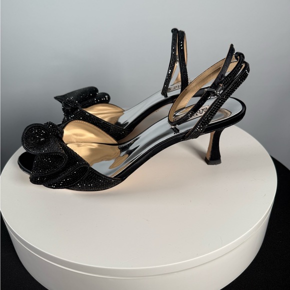 BADGLEY MISCHKA Size 6 Black Remi Statement Kitten Heel - Picture 6 of 9